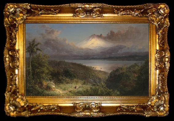 framed  Frederic Edwin Church View of Cotopaxi, ta009-2